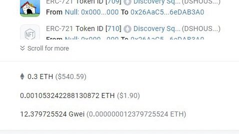 thre3labs's tweet photo. Congrats to @DiscoverySquad_ on today’s launch! 🚀

It was a pleasure building out the Dapp &amp; Smart Contract for your team. We are excited to see what is in store for your holders! 🤫

Public minters were able to buy 10 for .3eth but look how low that gas price is! 😏

$1.90⛽️ https://t.co/mMtL4nUMUX