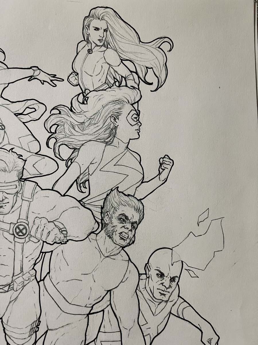 MikeBrower81's tweet photo. Working on a ‘60 Years of X-Men’ piece.
#XMen #UncannyXMen #60YearsOfXMen #Marvel #MarvelComics #MonetStCroix #MarvelsRogue #MarvelsWolverine #ScottSummers #MarvelsCyclops #JeanGrey #Phoenix #MarvelsPhoenix #CharlesXavier https://t.co/QlUsbFSPGG