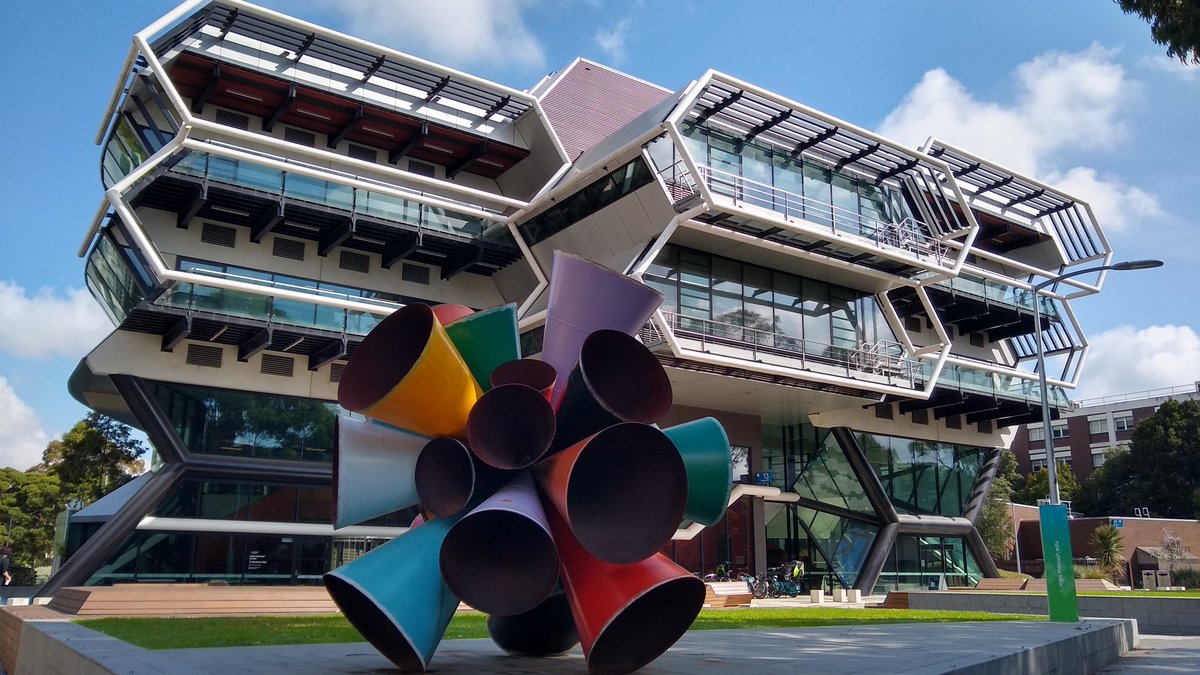 I'm not at #smp2023 ... I'm at #FEMRA2023 listening to the future of electronic materials in 🇦🇺. No pics of slides, top secret. Here's the building at Monash.

Thanks @FLEETCentre and all organisers.