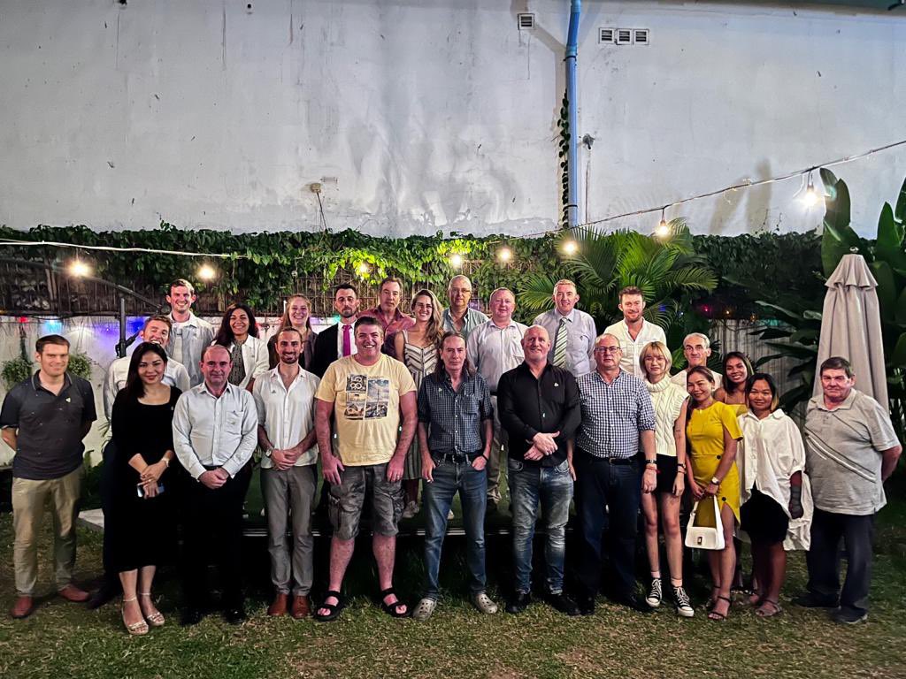 (1/2) Delighted to host a gathering of the Irish diaspora in Phnom Penh to celebrate #StPatricksDay ☘️

Also delighted to announce our support for Cairde Khmer GAA who will send two all-Cambodian squads, men and women, to participate in the <a href="/GAAworldgames/">World GAA</a> in Derry this summer.
