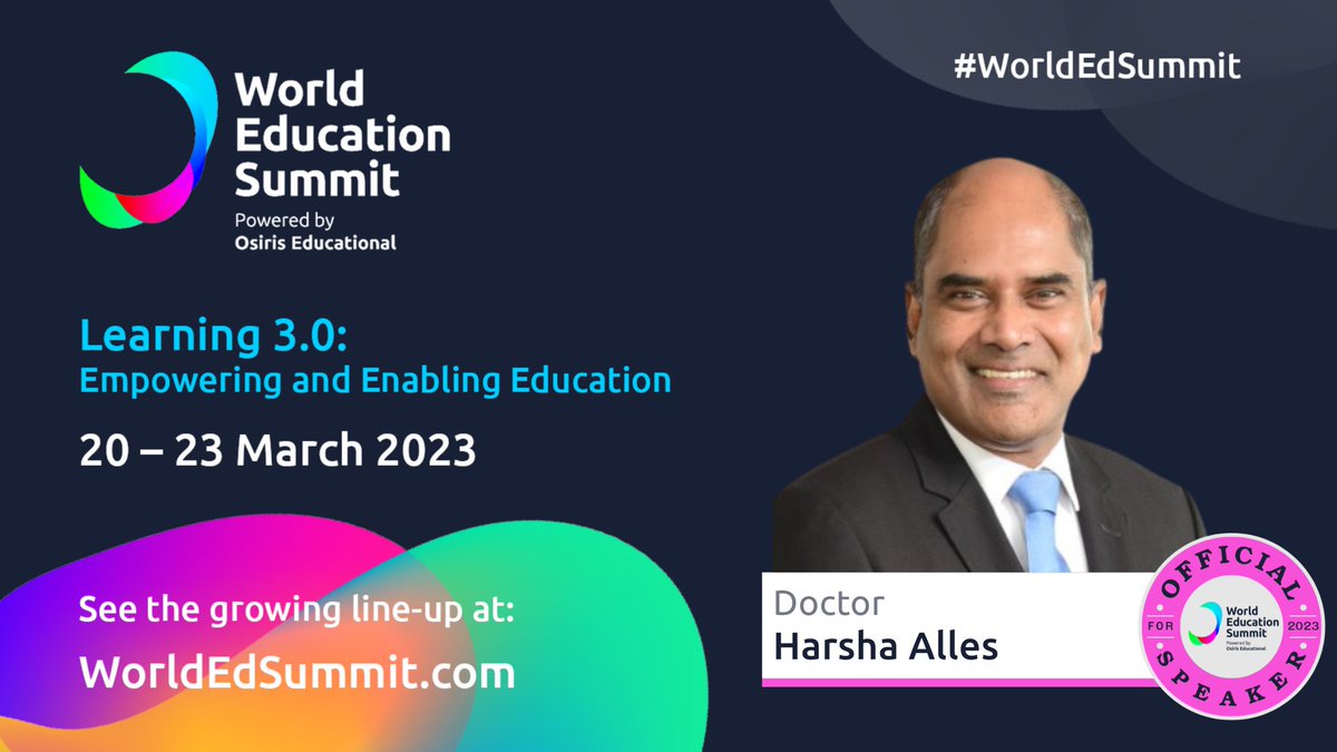 GatewayColleges's tweet photo. Looking forward to our Chairman, Dr Harsha Alles' session on Preparing for Life : The value of non-traditional curricula in the Cool School Stage @WorldEdSummit on Thursday 23rd March at 14:00 GMT | 10:00 ET| 15:00 CET
#WorldEdSummit https://t.co/fUntRWEVC9 https://t.co/Kj5kz2tVS2