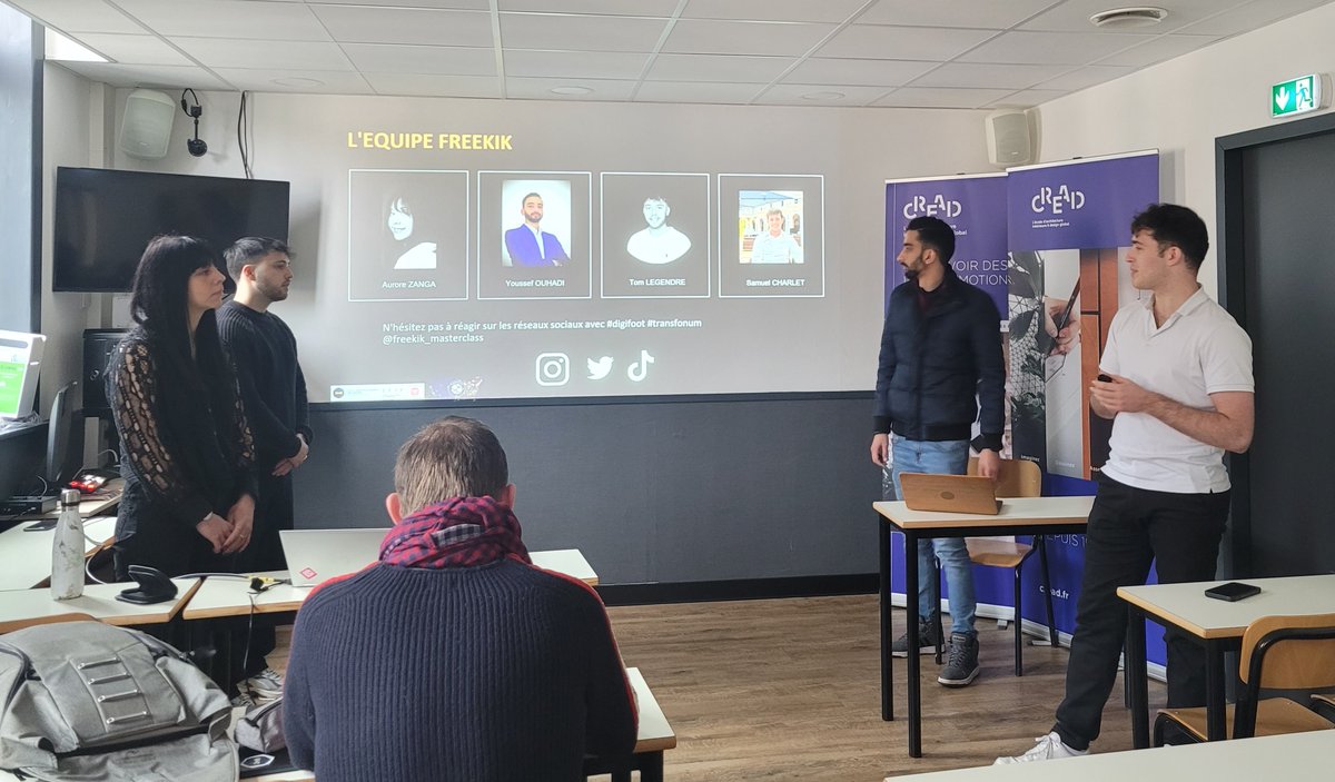 fanny_delpierre's tweet photo. Masterclass sur la #transfonum du football avec Freekik 
#digifoot #mbadmb
@Aurore_Zng @charlet_samuel @TomLegendre10 @youssefouhadii https://t.co/oGkjwIwUDF