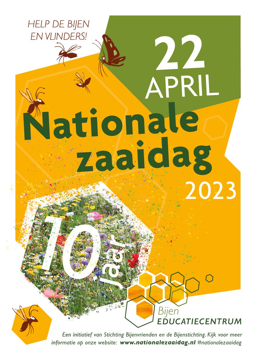 Vandaag over een maand: jubileumviering van de Nationale Zaaidag. Zaaien doet Zoemen #wildebijen #pollinators #vlinders #bijen #steenbreek #zaaiendoetzoemen #guerillagardening