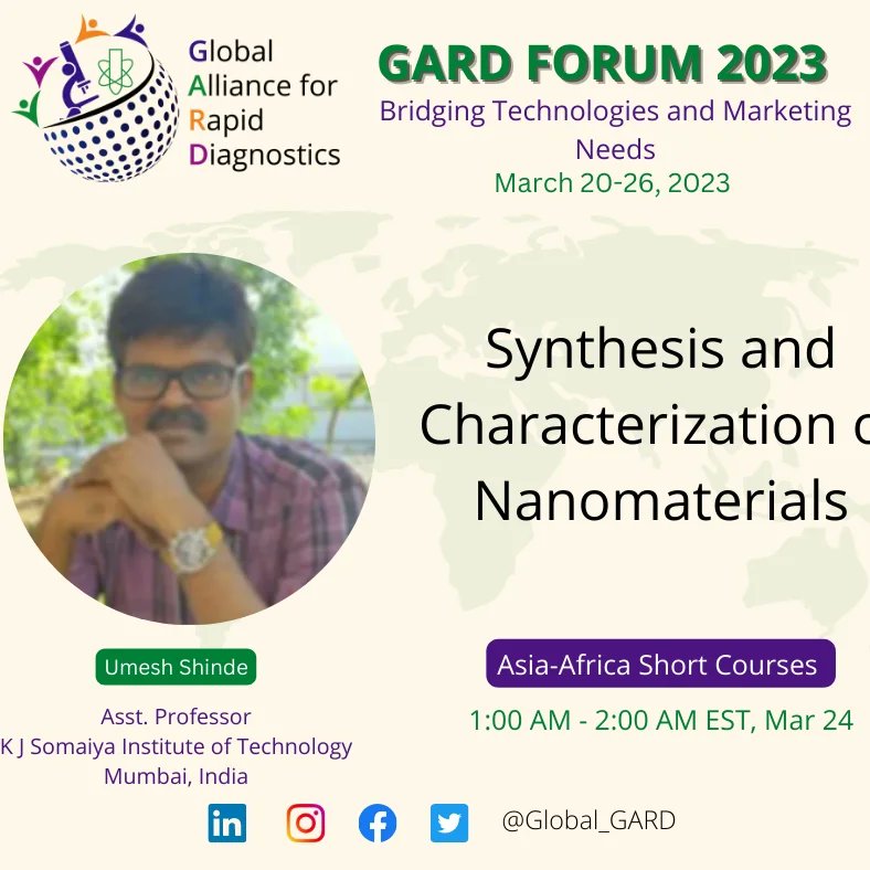 global_gard's tweet photo. 🔬🌏🌏Register for GARD and help us achieve our mission of improving global health through the development of rapid diagnostics. Join the Asia-Africa Short Courses with @NanoBio_Sensors, @kjsieit1, @mwangi_MD and @ExperienceUSIU.
Free Registration at https://t.co/wGKV318zNI https://t.co/yoQWSJucb3
