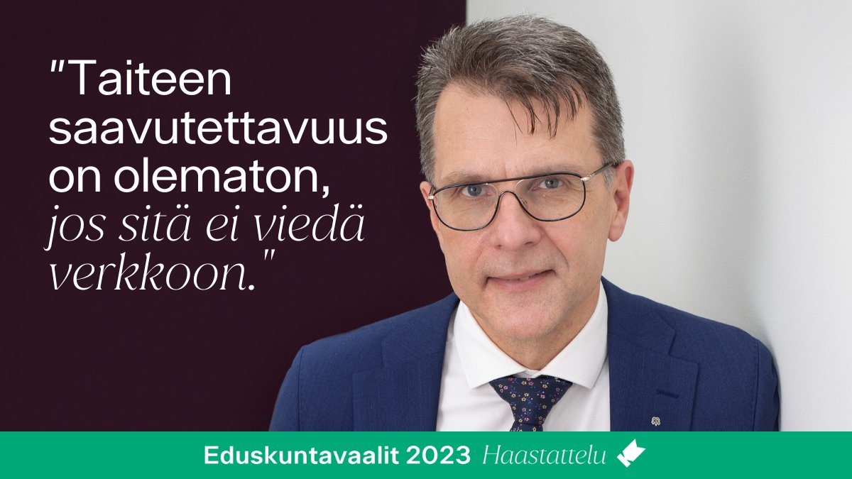 "Jos taidetta ei digitoida, kaikille jää musta pekka käteen – myös valtiolle" ⌛️

Vaalihaastattelusarjassamme <a href="/K_Galleria/">Kansallisgalleria – Finnish National Gallery</a> pääjohtaja <a href="/KimmoLev/">Kimmo Levä</a> kertoo, miksi taiteen digitalisaation edistäminen on tärkeää. 

➡️ kuvasto.fi/2023/03/haasta…

#vaalit2023 #digikorvaus #taide #museot