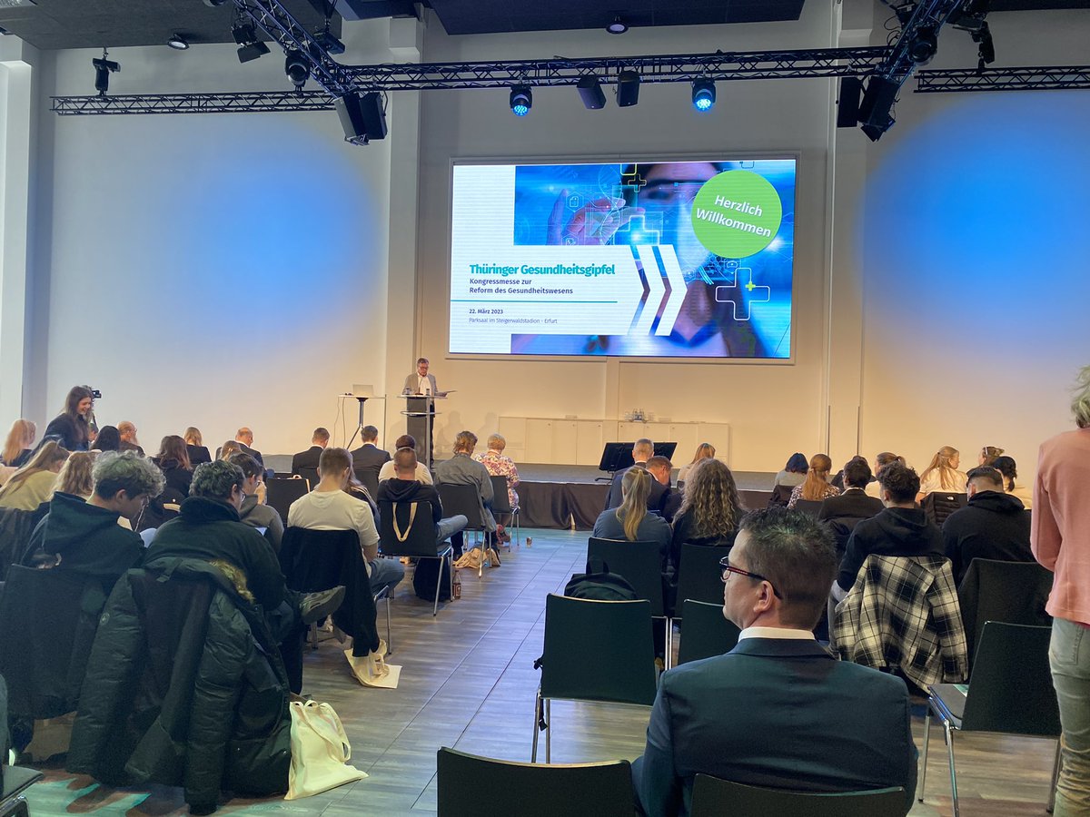 Eröffnung des #Thüringer #Gesundheitsgipfels in Erfurt. Digitalisierung, Pflege und Qualität stehen im Fokus. Let‘s go!