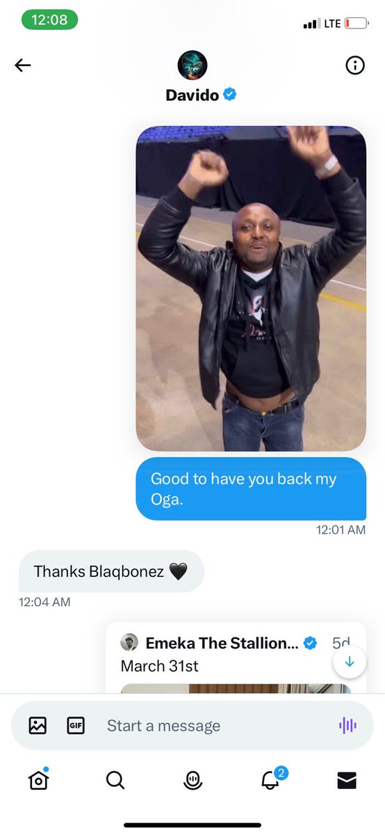 Just__Halal's tweet photo. Blaqbonez (Emeka) in Davido’s DM 😂 https://t.co/C5CHbvfge8