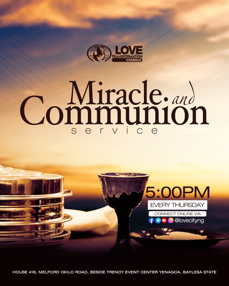 ltccathedral's tweet photo. What makes communion so powerful?

Holy Communion is another way to experience new birth in Christ and God's appointed pathway to restoration and completeness. He was aware of what His death on the cross would achieve. https://t.co/JNC5EnVuws