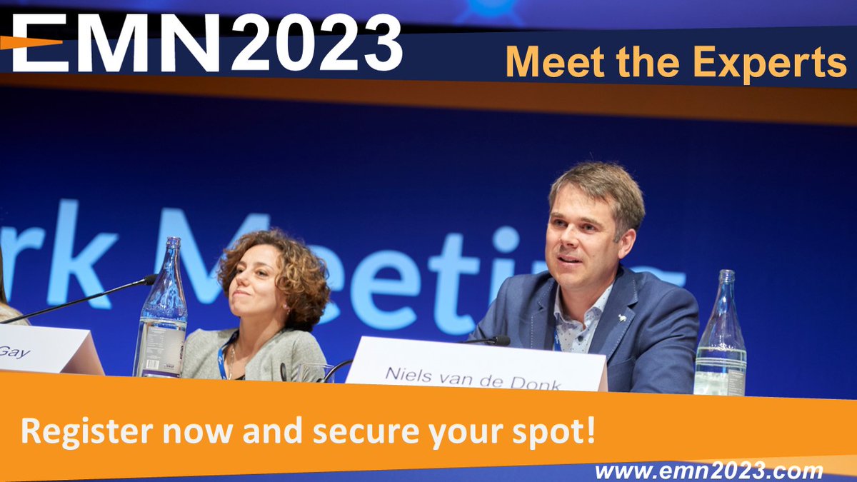 EMN (@emn_eummnet) on Twitter photo Registrations to Meet the Experts sessions of #EMN2023 are now open! A unique opportunity to discuss burning clinical questions with #multiplemyeloma experts in Amsterdam, 20-22 April. Spots are limited! emn2023.com <a href="/RobertoMinaMD/">RobertoMina_MD</a> <a href="/TCupedo/">Tom Cupedo</a> @BroijlAnnemiek <a href="/Mohty_EBMT/">Mohamad Mohty</a> Registrations to Meet the Experts sessions of #EMN2023 are now open! A unique opportunity to discuss burning clinical questions with #multiplemyeloma experts in Amsterdam, 20-22 April. Spots are limited! emn2023.com <a href="/RobertoMinaMD/">RobertoMina_MD</a> <a href="/TCupedo/">Tom Cupedo</a> @BroijlAnnemiek <a href="/Mohty_EBMT/">Mohamad Mohty</a>