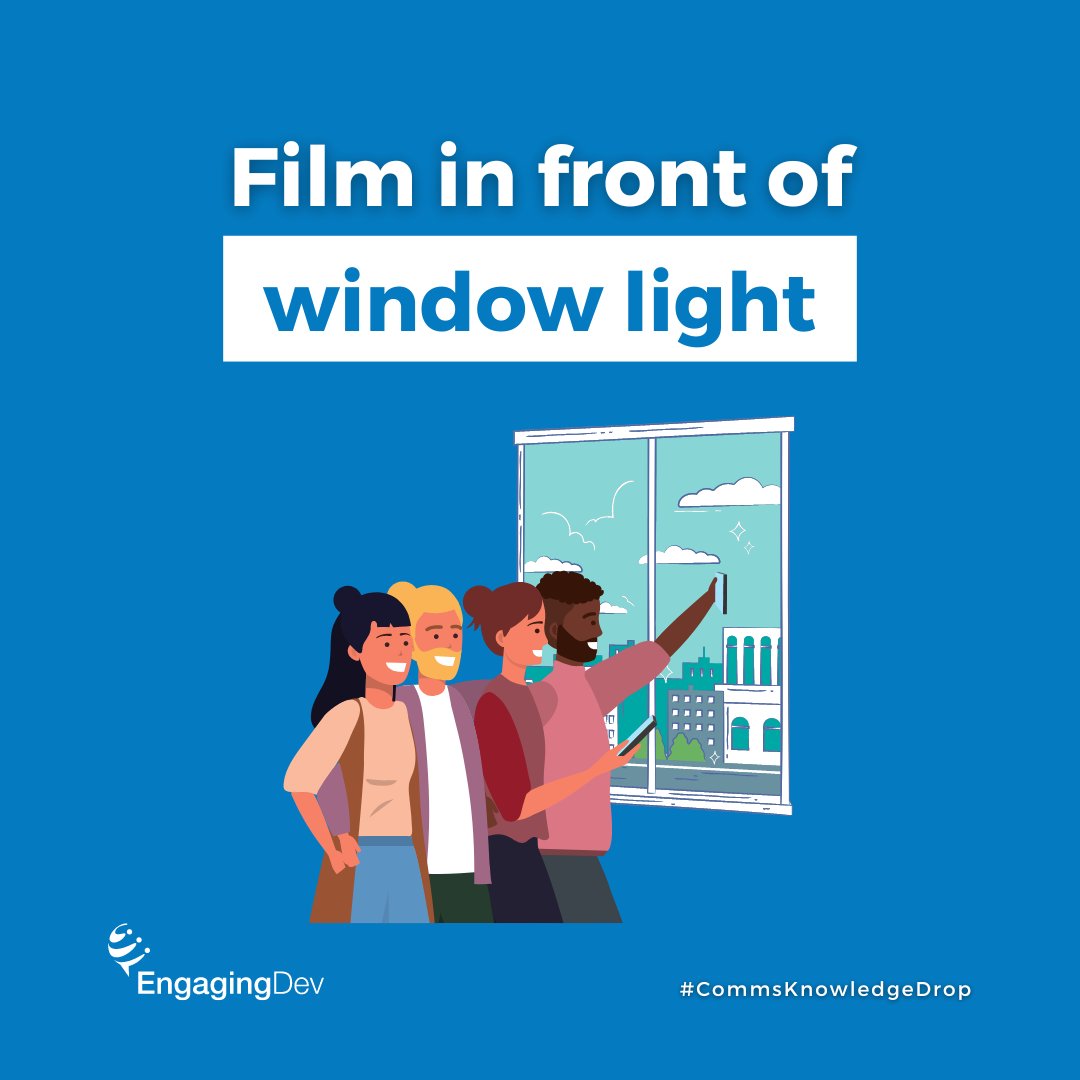 EngagingDev's tweet image. 🙅 Good lighting does not mean you need professional lights, or even a ring light, but it can be the difference between capturing your audience's attention or them scrolling by.

What is the simplest way to achieve good lighting?
🪟 A window

#CommsKnowledgeDrop #EngagingDev