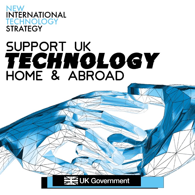 FCDOGovUK's tweet photo. NEW International Technology Strategy:

💻 Tackling malign influence
🇬🇧 Supporting UK tech at home and abroad 
🛣️ Mapping the road to becoming a tech superpower by 2030