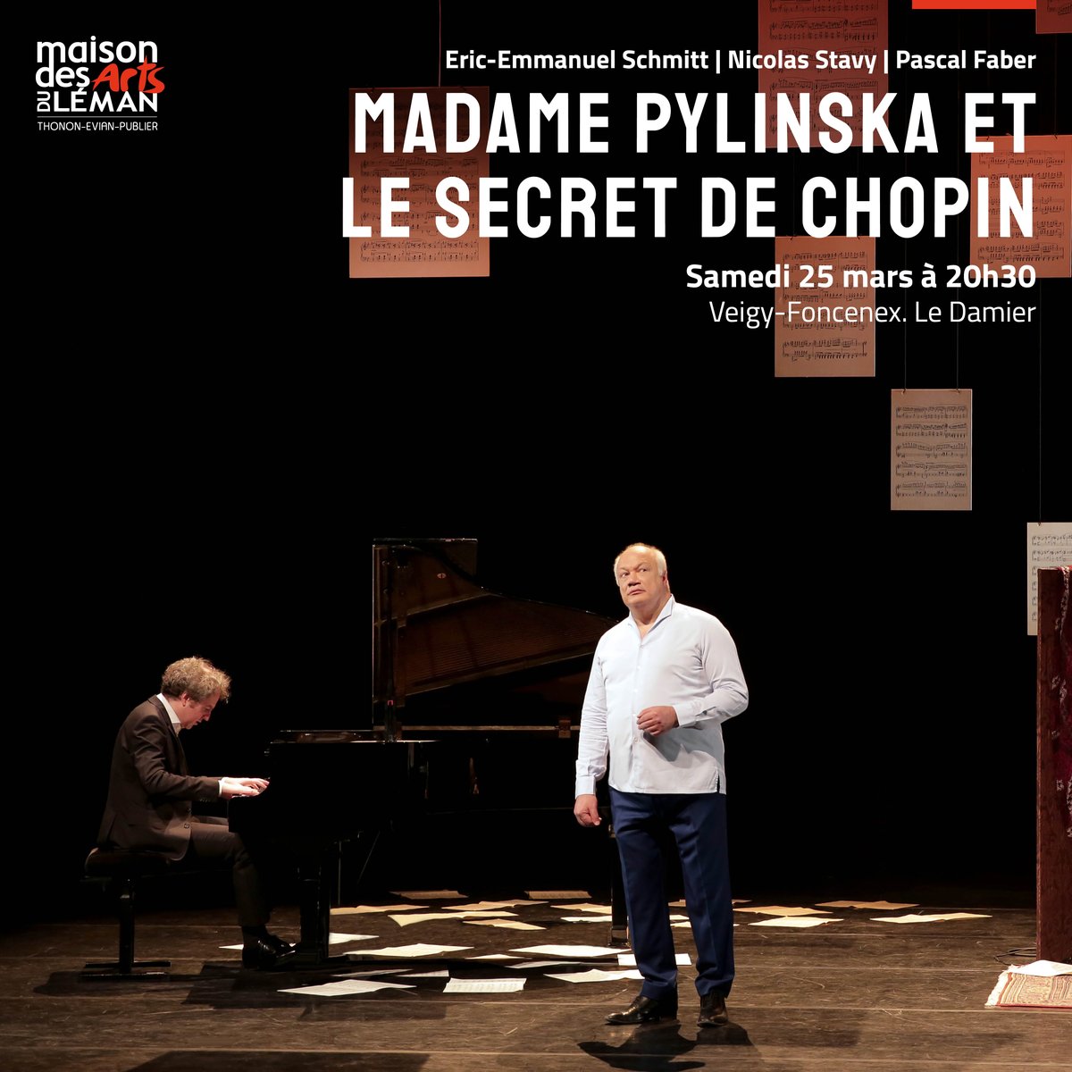 La libraire Majuscule de Thonon sera présente vendredi soir au Théâtre M. Novarina et samedi soir à #veigyfoncenex pour la vente du livre d'Eric-Emmanuel Schmitt.
Dédicaces et rencontres à la fin des représentations. 📕

#VendrediLecture 
👉 mal-thonon.org