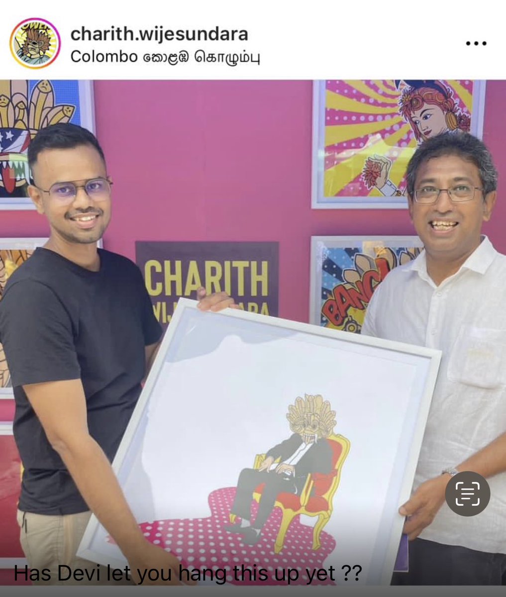 HarshadeSilvaMP's tweet photo. So … this is what I purchased at the Kala Pola last month from @charith_wije. Not everyone at home is in agreement w my choice though 😁 Go check out his site https://t.co/cDwuEh55Ha https://t.co/z7NDpLnCBo