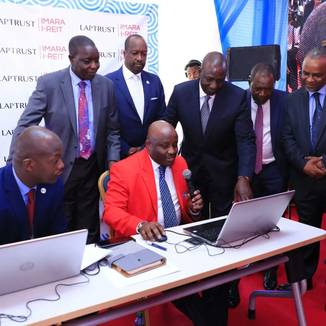 CPF_Group's tweet photo. Historic moment as LAPTRUST Imara I-REIT Bell Ringing Ceremony kicks off at The Nairobi Securities Exchange 
#LAPTRUSTatNSE 
@HoseaKili
@cma_kenya
@nse_plc 
@rbakenya https://t.co/6HJsD1GNJM