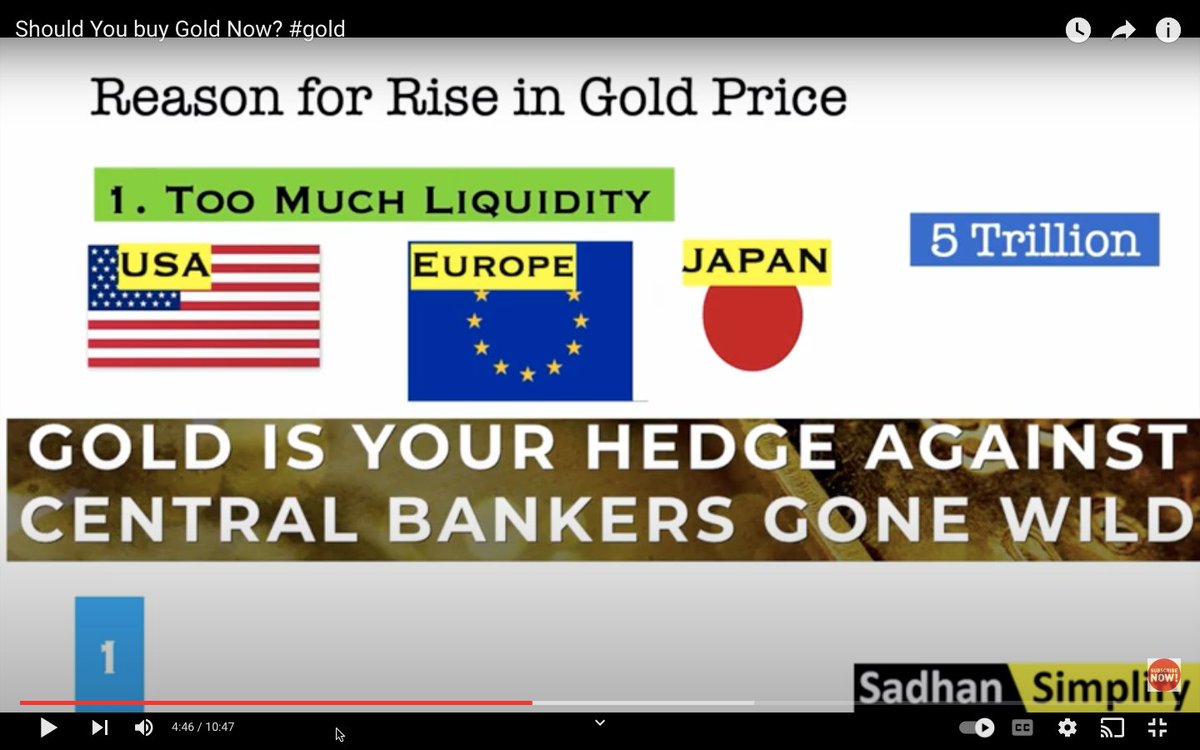 sadhansimplify's tweet image. &quot;I have heard somewhere #GOLD  is a hedge against political stupidity&quot;

Heard a global macro fund manager saying this👆 

We at Sadhan said this same thing  2.5  years back on our first Youtube video series covering gold 😁😁

youtu.be/SnsakglyRBk?t=…