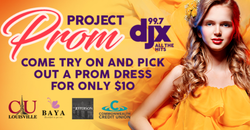 997DJX's tweet photo. We've got $10 dresses NEXT Wednesday with #ProjectProm! Set a remind in your phone and make plans to attend! Thanks to @CampbellsvilleU School of Cosmetology and @CommonwealthCU