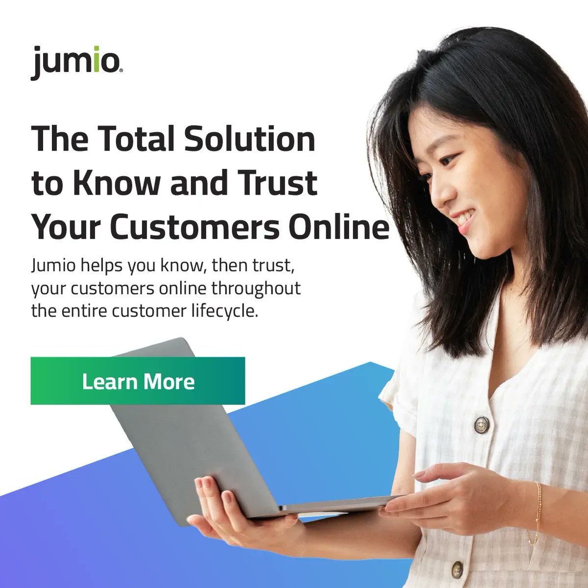 Secure your online transactions with Jumio's advanced technology. Learn more here: bit.ly/3kUnJ7M

#Jumio #financialservices #compliance #DigitalTransformation #fintech #SecuritySolutions #biometricverification #onlinetrust #digital #security