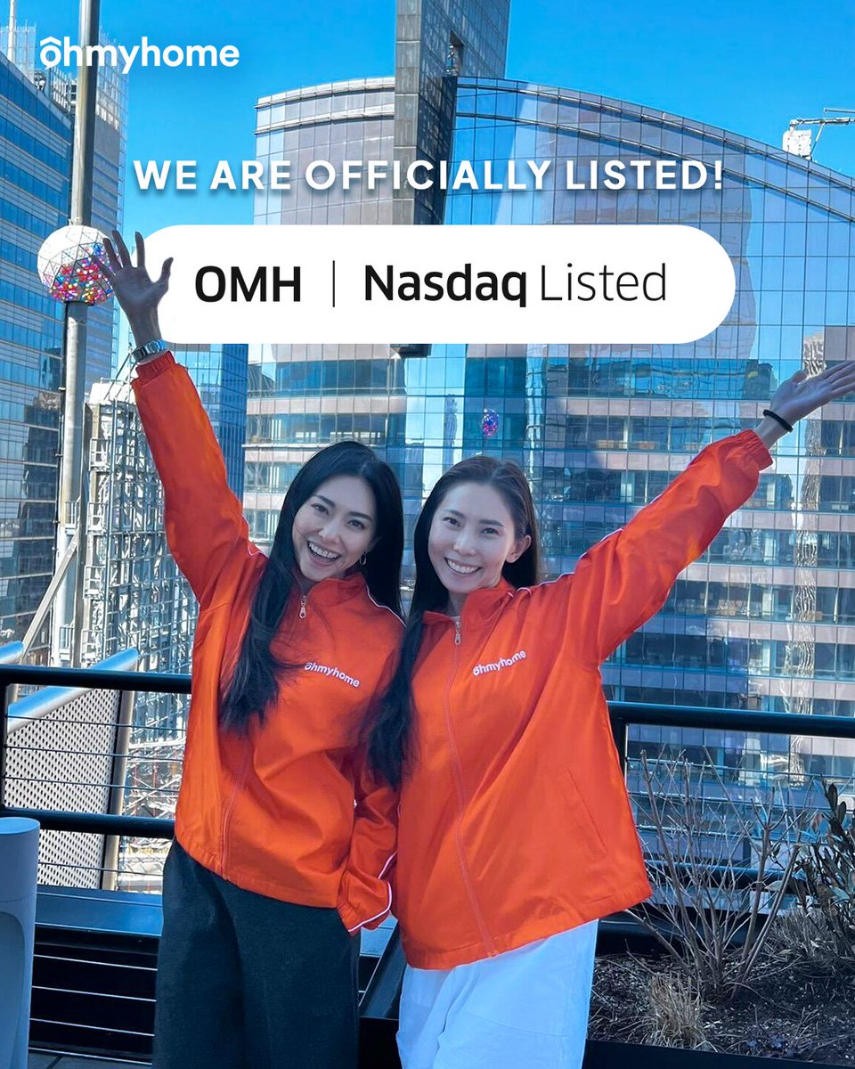 ohmyhometweets's tweet photo. It's official! As of 21st March 2023, Ohmyhome is now a publicly listed company on Nasdaq!
#ohmyhome #ohmyhomeIPO #omhxnasdaq #NASDAQ  #NasdaqListed https://t.co/MVdnCqKN4N
