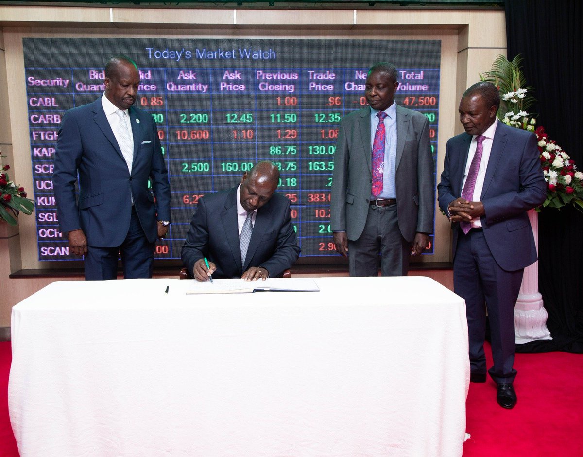 kenyanwalstreet's tweet image. The Local Authorities Pension Trust (LAPTRUST) issues first Income-Real Estate Investment Trust (I-REIT) by a pension fund at @NSE_PLC . President William Ruto officiates the ceremony.