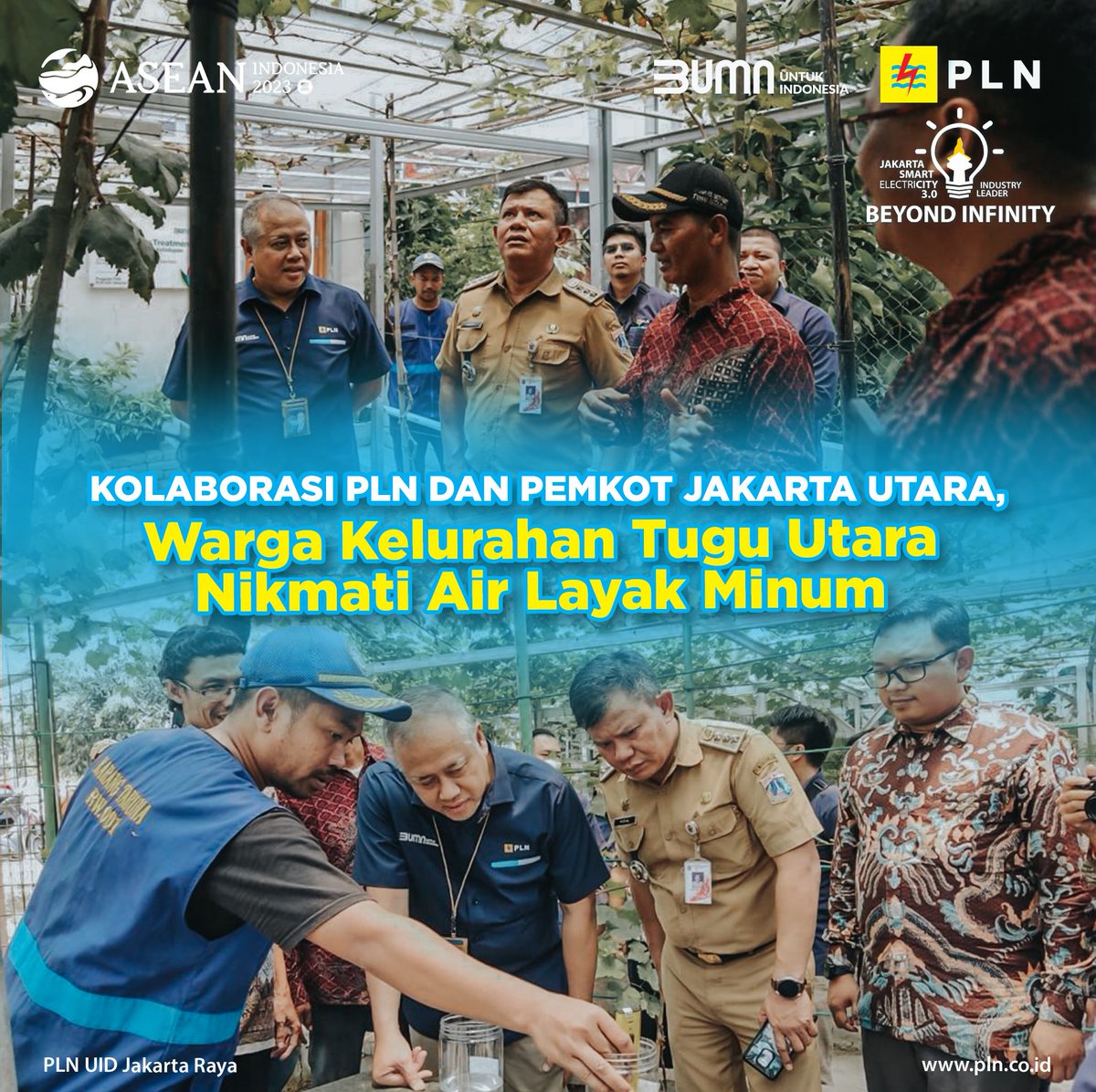 SahabatPLNJkt's tweet photo. Electrizen, PLN Unit Induk Distribusi (UID) Jakarta Raya berkolaborasi dengan Pemprov DKI Jakarta berhasil mengubah air keruh jadi layak konsumsi di RW 001 Kel. Tugu Utara, Kecamatan Koja, Jakarta Utara menggunakan
Teknologi 𝘸𝘢𝘵𝘦𝘳 𝘵𝘳𝘦𝘢𝘵𝘮𝘦𝘯𝘵 dari program (TJSL) PLN. https://t.co/q3NIVIp9ZD