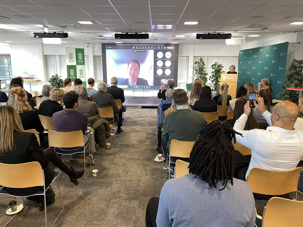 noradno's tweet photo. “Todays challenges are more complex w/ climate change, the pandemic, war, polarization and reversed development, which creates more mental distress and hinders people in developing their full potential”, Harald Thorud @UNDPNorway at seminar on #mentalhealthforall #sdg3 #NCD https://t.co/77vIopXQqd