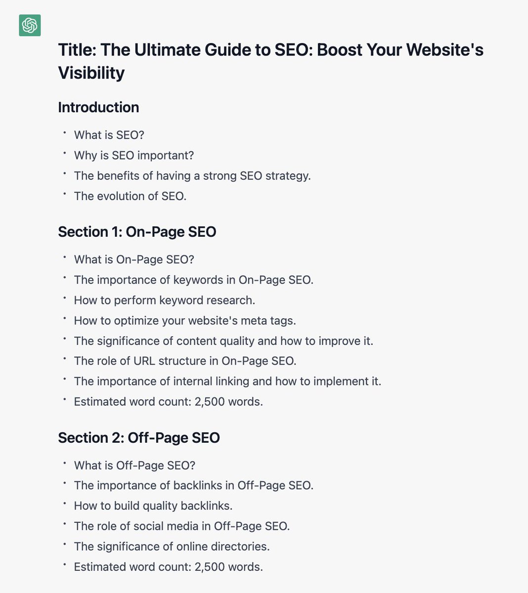 DataFit_AI's tweet image. Prompt Title: Better content outlines
Please see details in the photo 👇
👉 datafit.ai/prompt/8892