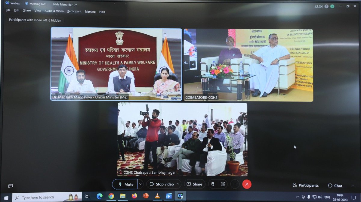 DDNewslive's tweet photo. Union Health Minister @mansukhmandviya inaugurates CGHS Wellness Centres at Shambhaji Nagar, Maharashtra, and Coimbatore, Tamil Nadu in the presence of MoS for Health and Family Welfare @DrBharatippawar 

@MoHFW_INDIA https://t.co/QSKneSUIMc