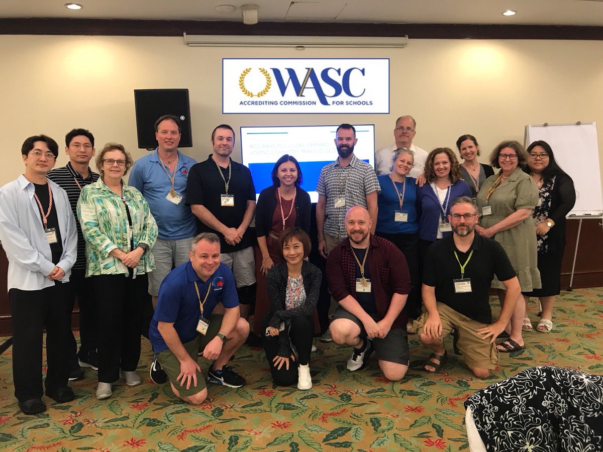 PYPEdJH's tweet photo. Day 1 of EARCOS. WASC Visit Committee Member training with an awesome team #etc2023kk #lifelonglearning #internationalschools https://t.co/ZdpvG3OLf1