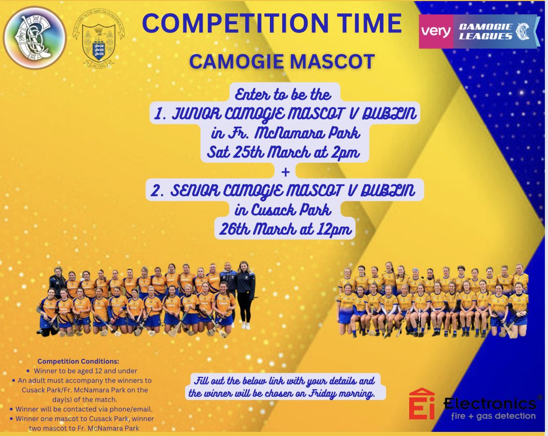 ClareCamogie's tweet photo. Competition Time - Camogie Mascot #ClubZap. See https://t.co/L5kTrZfqGU
 for more.

@ClubClareHS @GaaClare @ClareFM @DLynchSport @BrennanEoin @thepmanofficial @MunsterCamogie https://t.co/76eJVgnQKD