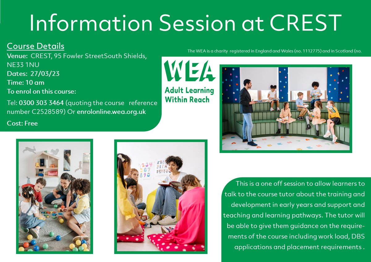 Do you fancy a complete career shift? Or are you looking to expand and broaden your historical knowledge? 
Check out this upcoming session and course, they could be right up your street:
bitly.ws/BmV9
#lovetolearn #WEA