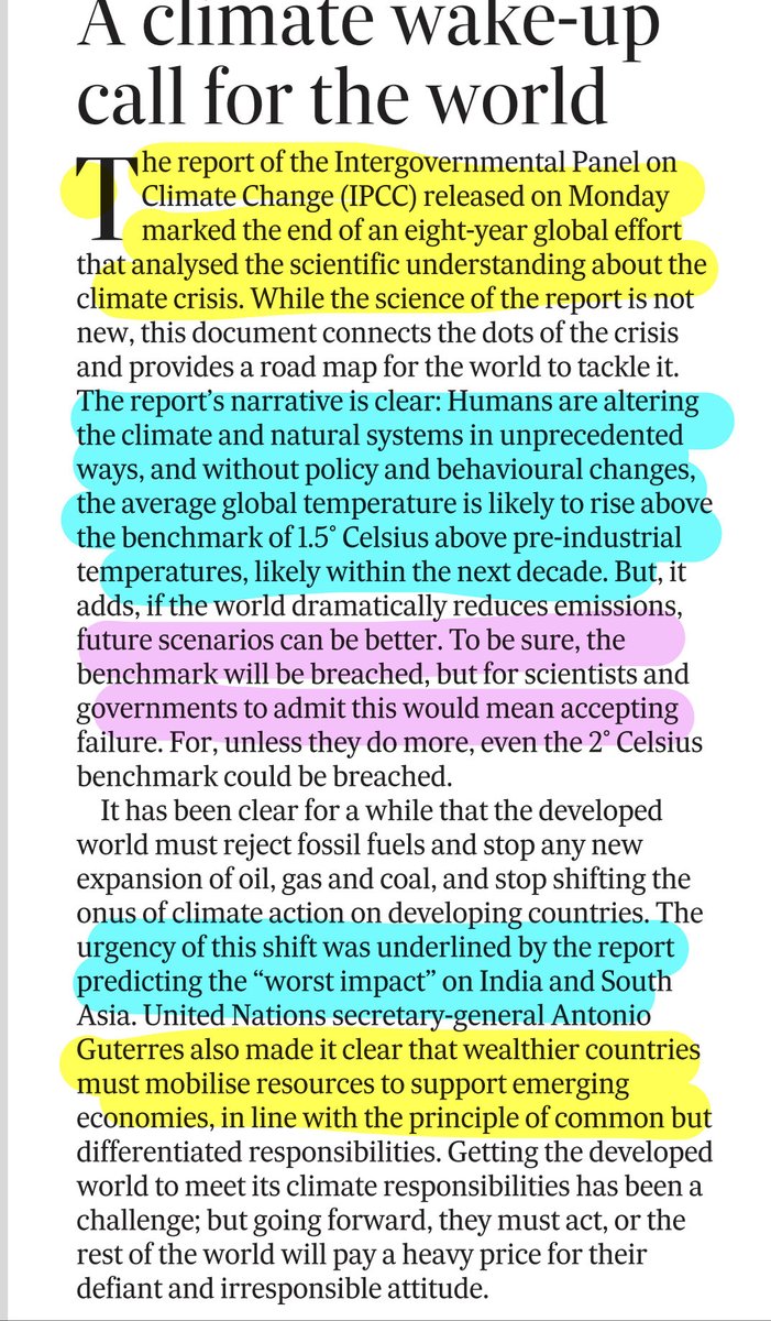 IAS keeda on Twitter "IPCC latest report on climate change. Source