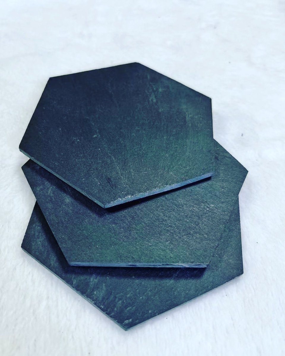 js_slate's tweet image. Hexagonal Slate Coaster
