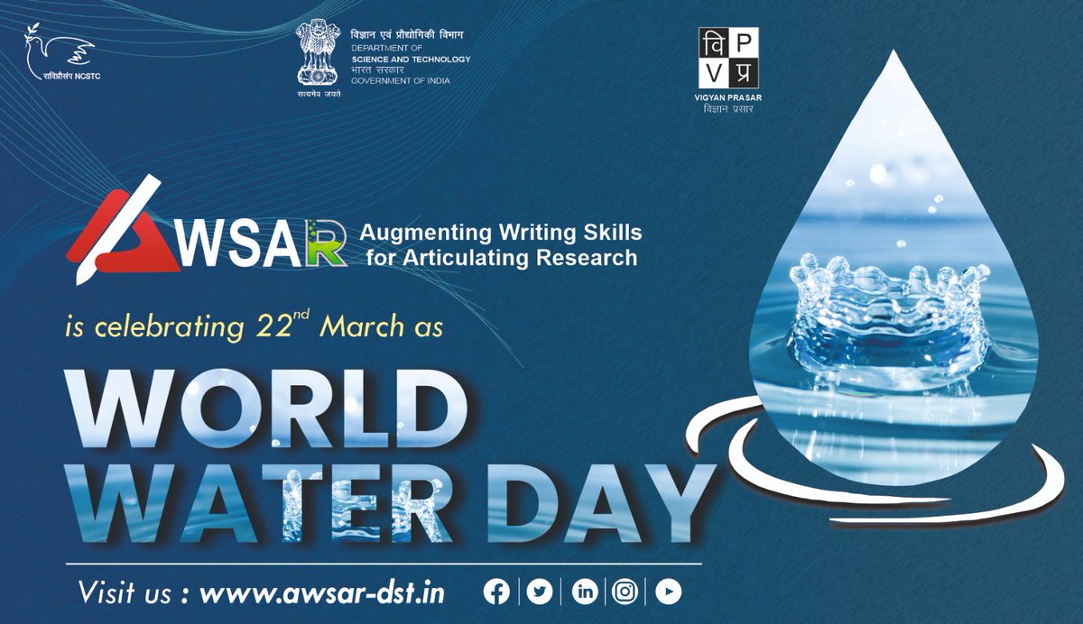 Let's address the global water crisis this year by celebrating the World Water Day based on the theme 'Accelerating the change to solve the water and sanitation crisis”. #WorldWaterDay