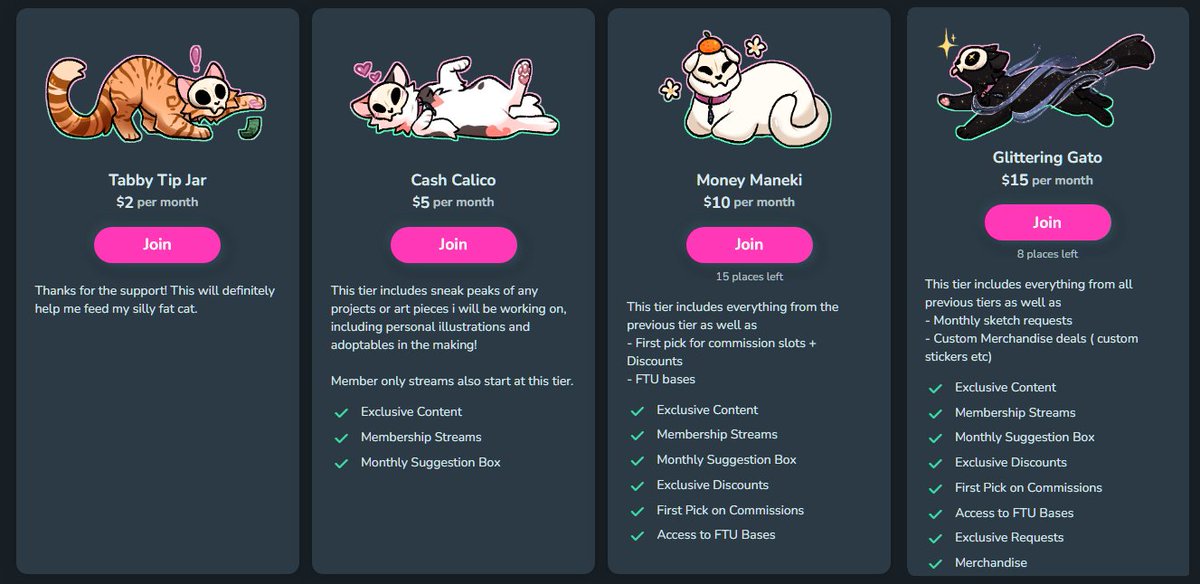 Life is finally settling for me so i decided to make a Ko-fi membership for anyone who wants to have a more exclusive look at all future web projects that i will finally have time to work on <3 

Not mandatory at all, but TY for any support received! 
ko-fi.com/tinnypants