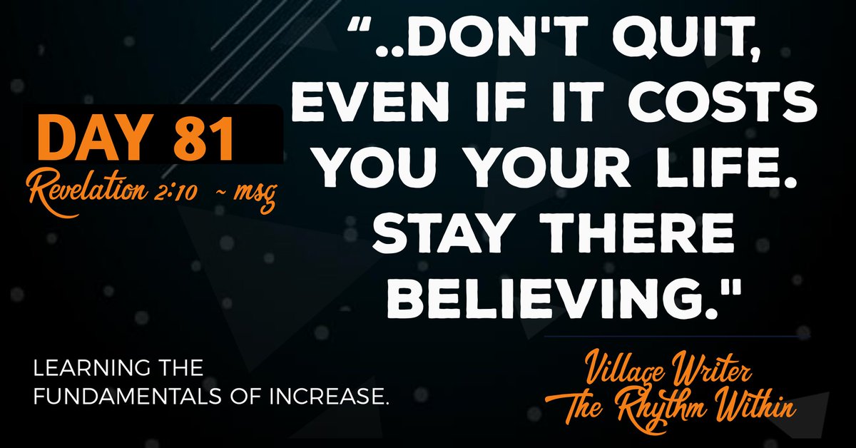 novicjohns's tweet photo. You must learn to hung onto the things you have believed in.

#VillageWriter 
#TheRhythmWithin https://t.co/pDPCSd8wqb