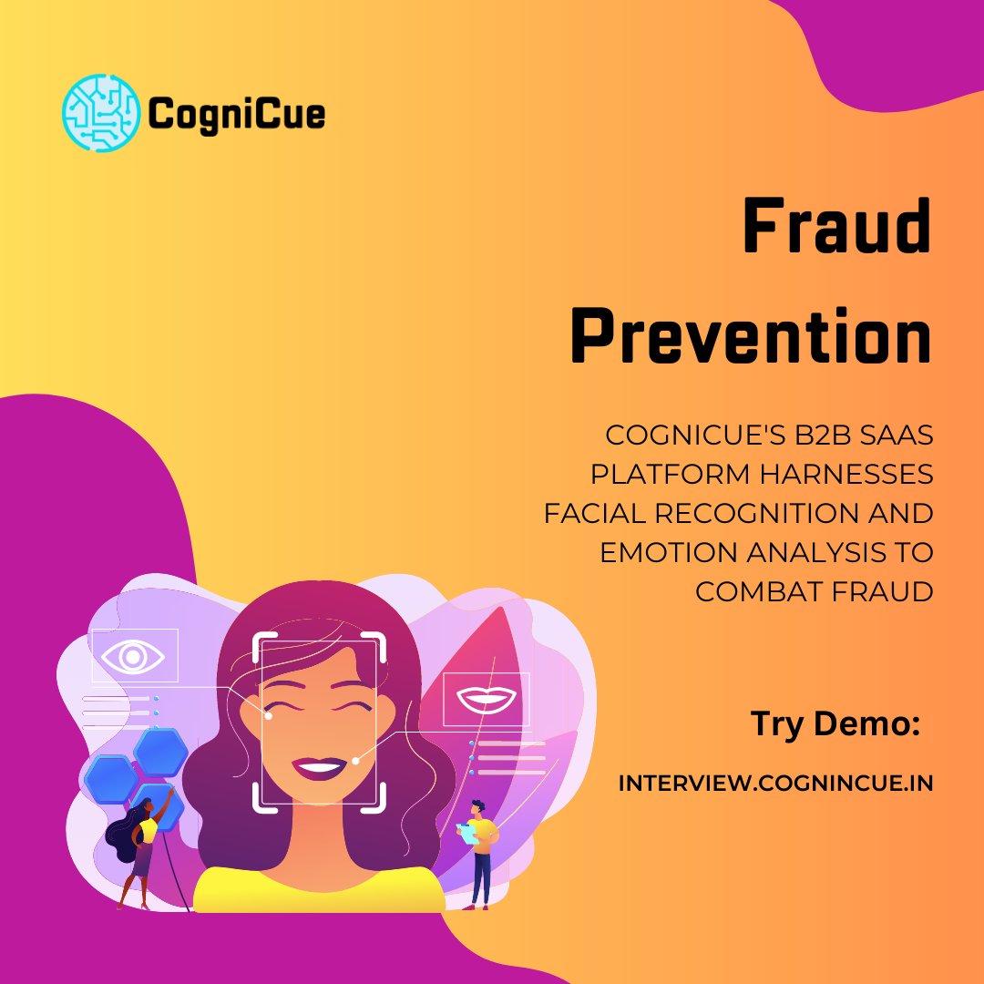 CogniCue's tweet photo. #CogniCue's B2B SaaS-based platform uses a combination of Facial Expression Recognition to authenticate customer identification and prevent fraud.
Contact us: info@cognicue.in

#b2b #saas #BSFI #emotiondetection #deeptech #startup #global https://t.co/b3j6fMxNgv