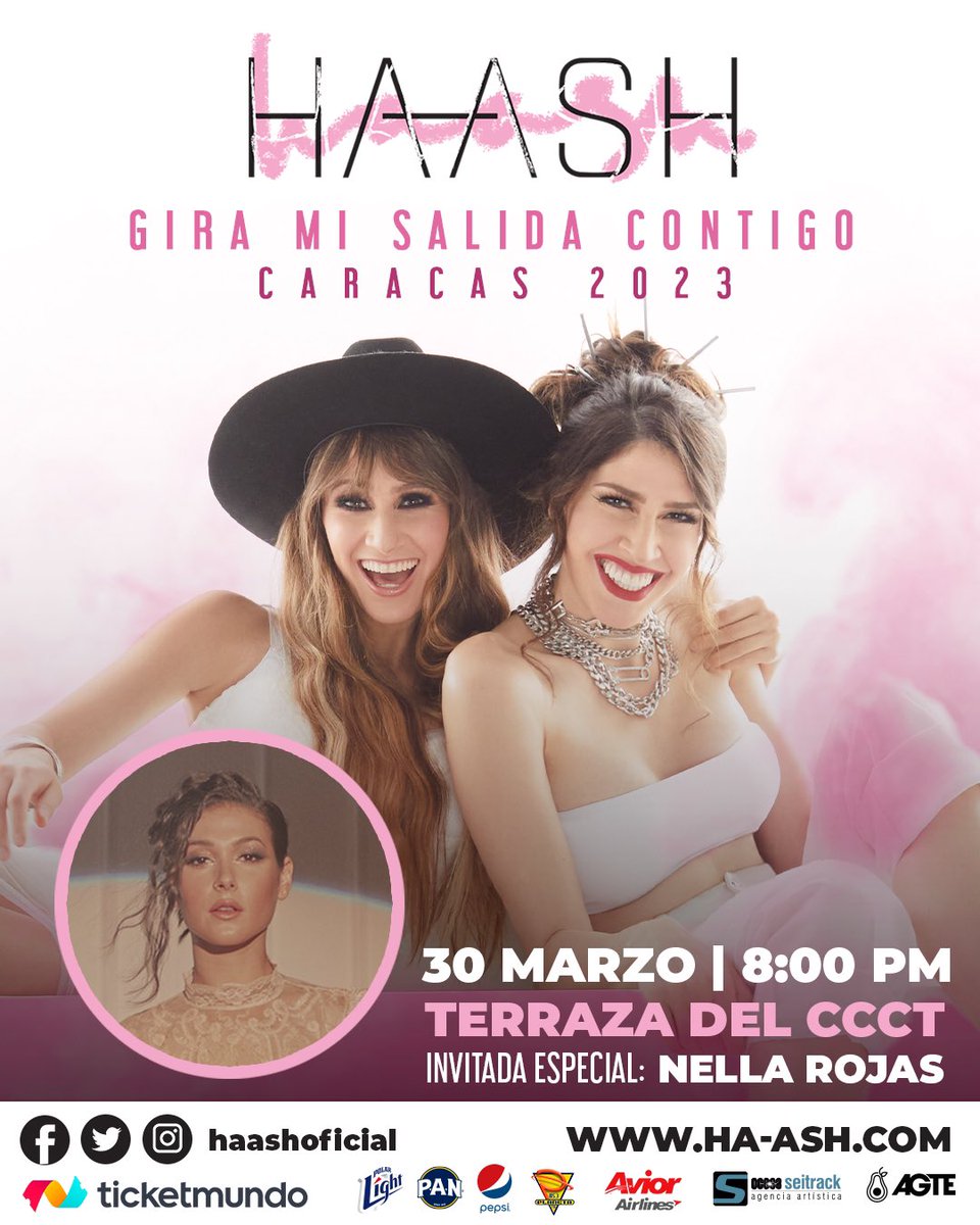 Contando los días para estar en #Venezuela ❤️ ¡No tienen idea las ganas que tenemos de estar con ustedes! 😍 ¿Salimos el 30 de marzo? 
🎟: haash2023.ticketmundo.com