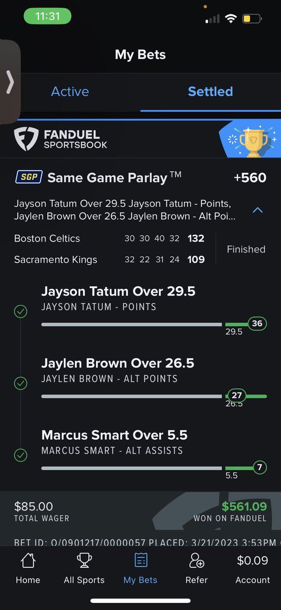 CompCombo's tweet image. First win right on @SmartPlaysDaily