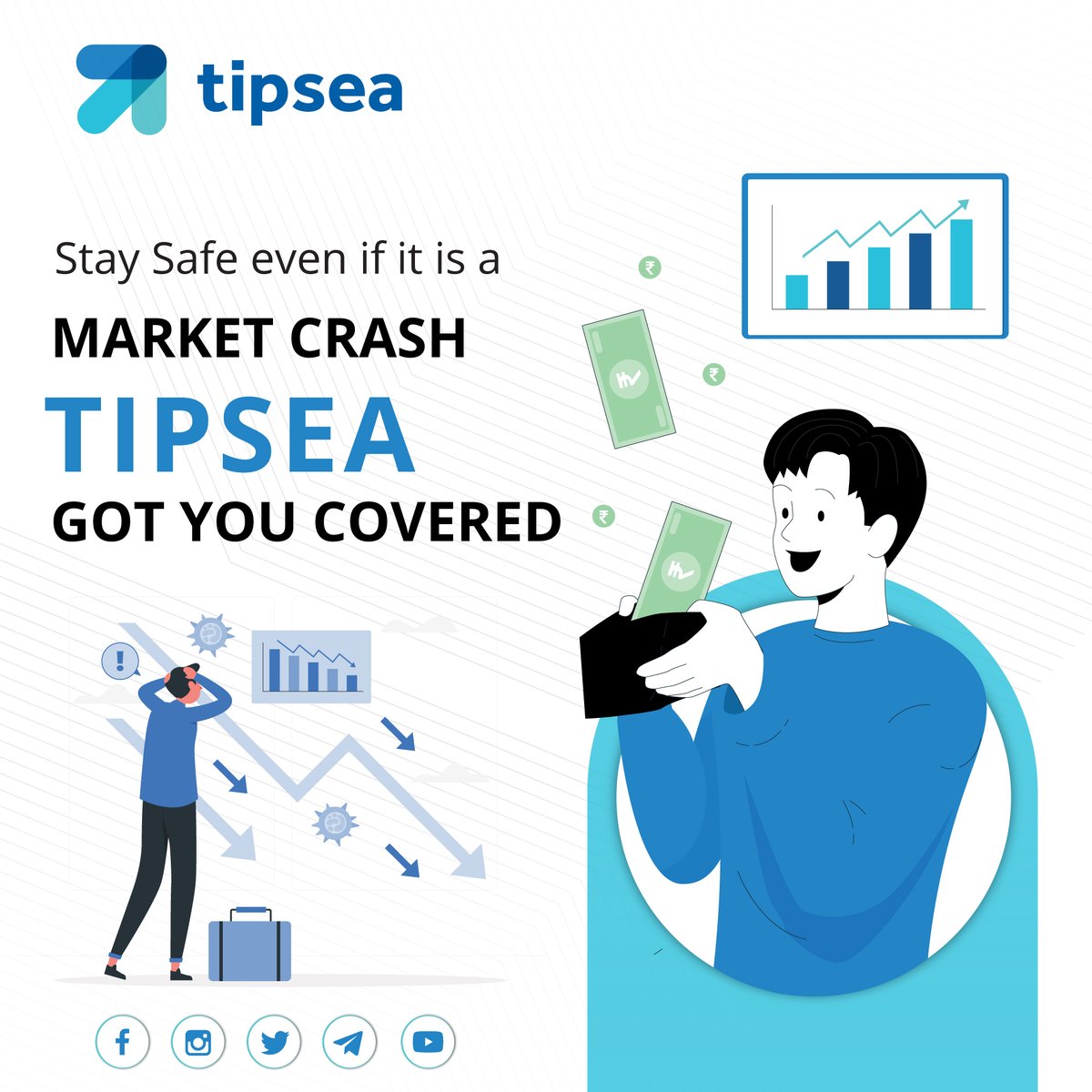 tipseaadv's tweet photo. Tipsea got you covered with tips on how to stay safe and navigate turbulent times!

#StaySafeInvestSmart #TipseaFinance #MarketCrashSurvival #tipsea #StockMarketIndia #BSE #NSE #InvestingInIndia #IndianStocks #StockMarketTips #MarketCrash #MakeInIndia https://t.co/j0a2BsjYbG