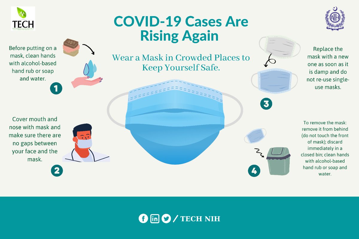 nih_tech's tweet photo. COVID cases are on the rise and it's up to us to do our part in keeping ourselves and our communities safe. Remember to practice social distancing, wear a mask, and wash your hands frequently. Let's all work together to flatten the curve. #COVIDCasesRising #StaySafe #WearAMask https://t.co/jgLnMbusZU