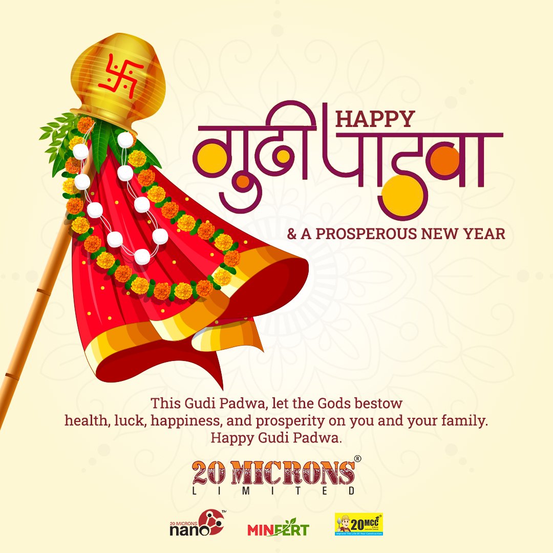 Gudi Padwa is the beginning of the New Year! Today is a new day adorned with new hopes, new plans, and new missions. Happy Gudi Padwa to you and your family!
#gudipadwa #happygudipadwa #newyear #marathinewyear #gudipadwawishes #gudipadwawishes #prosperousnewyear