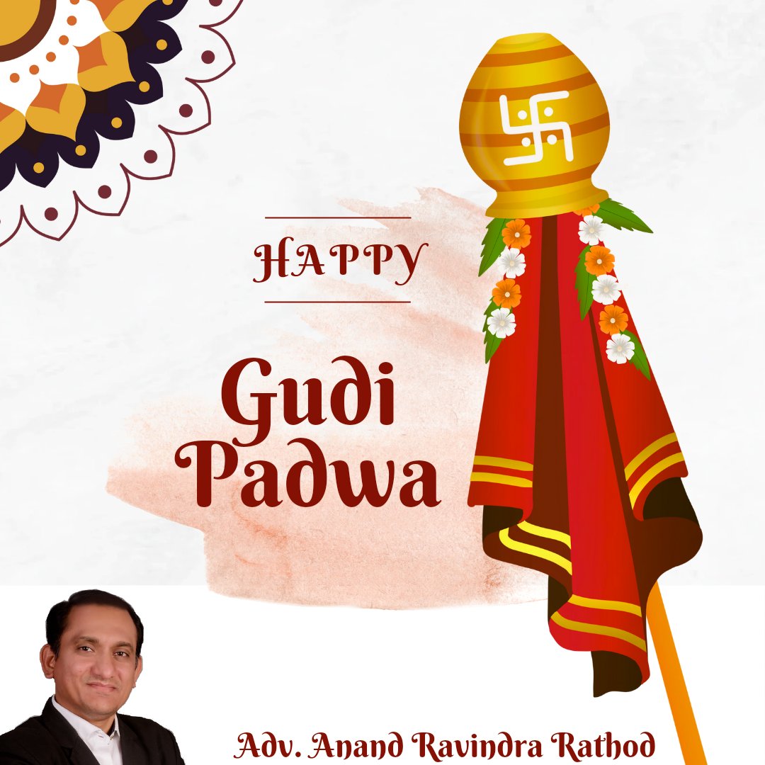 advarrathod's tweet photo. Newness is the essence of life. On this auspicious occasion of Marathi New Year, I wish you a very Happy Gudi Padwa!

May this Ugadi bring joy, health and prosperity to you and your family. 

#gudipadwa #gudipadwa2023 #marathi #newyear #ugadi #spring #festival #UgadiFestival https://t.co/wau3qnk3Ag