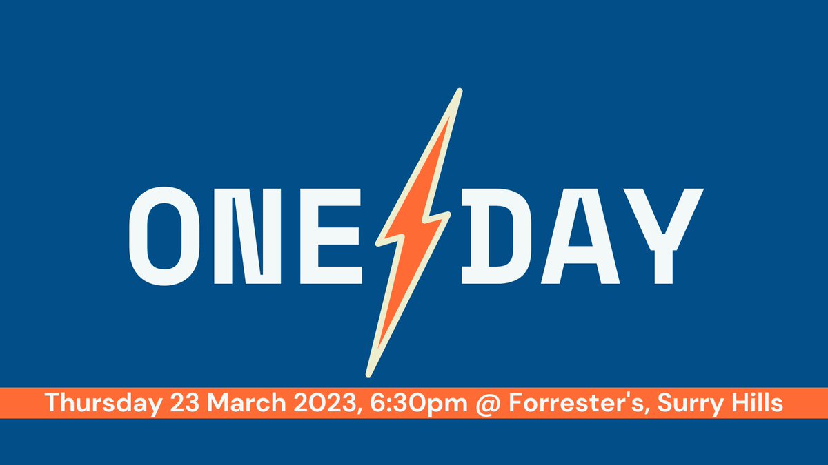 dnmsau's tweet photo. ONE MORE DAY

DnMs is back TOMORROW

6pm at Forrester's!

Rego: https://t.co/goJXi9OfNO

#deeptech https://t.co/8LEUqUZ0iJ