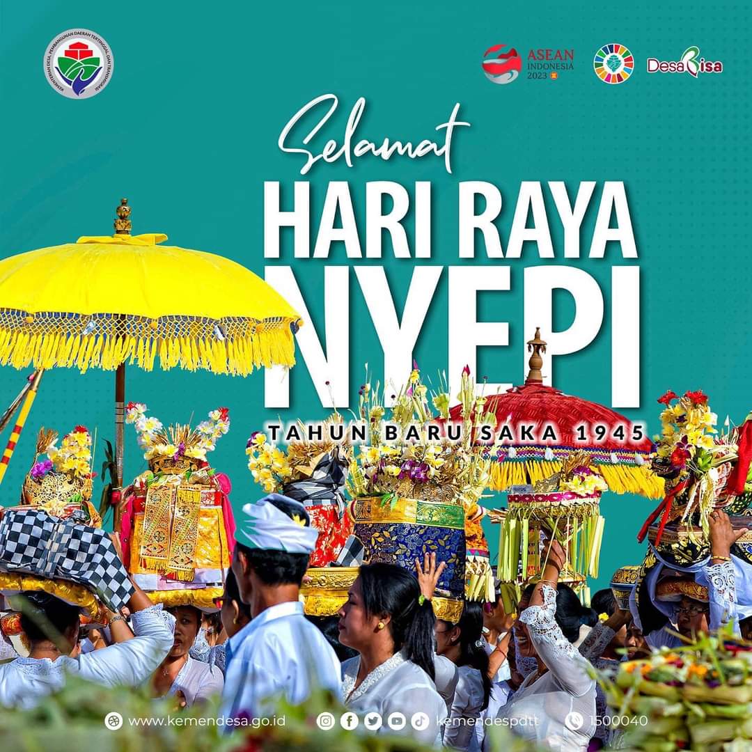 Selamat Hari Raya Nyepi Tahun Baru Saka 1945, untuk #SobatDesa yang merayakan. 

Mari rayakan hari yang suci ini dalam keheningan dan kedamaian. 
<a href="/halimiskandarnu/">ABDUL HALIM ISKANDAR</a>
@kemendespdtt
<a href="/tppkemendes/">TPP KEMENDES</a>
#KemendesPDTT 
#Nyepi2023