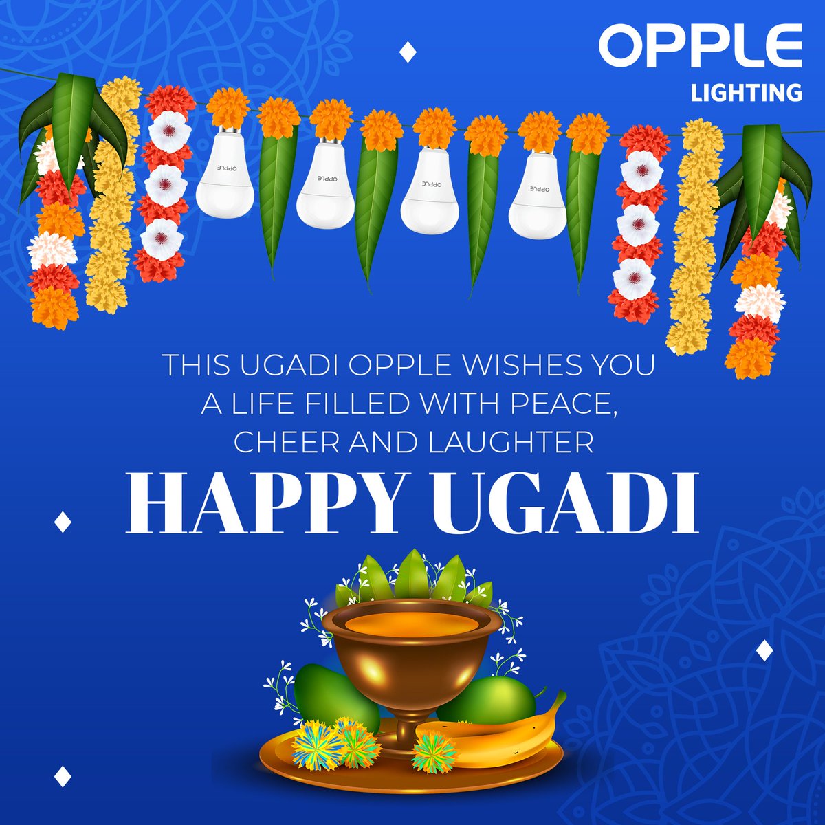 Oppleindia's tweet image. May the light of the festive season brighten up your life with happiness and success! Wishing you a Happy Ugadi!

#oppleindia #ledbulb #ledlights #NewYear #NewBeginnings #FestivalOfJoy