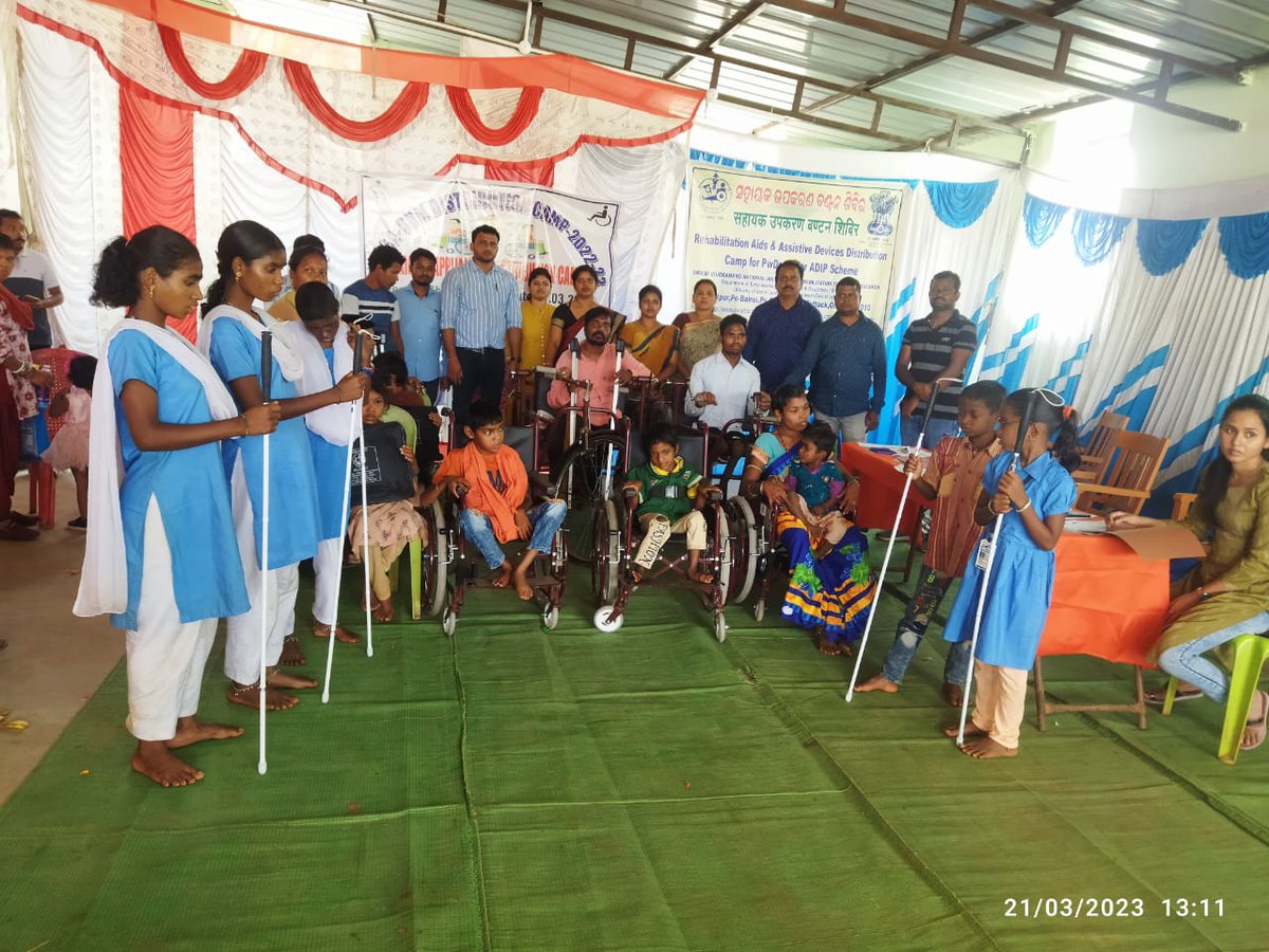 A special BBSA camp was held at Chitrakonda Block HQ, where 87 PwDs identified for UDID certification and Aids & Appliances were distributed to the PwDs.  A team from ARC BBSR also attended the camp. @CMO_Odisha @SSEPD2 @MoSarkar5T