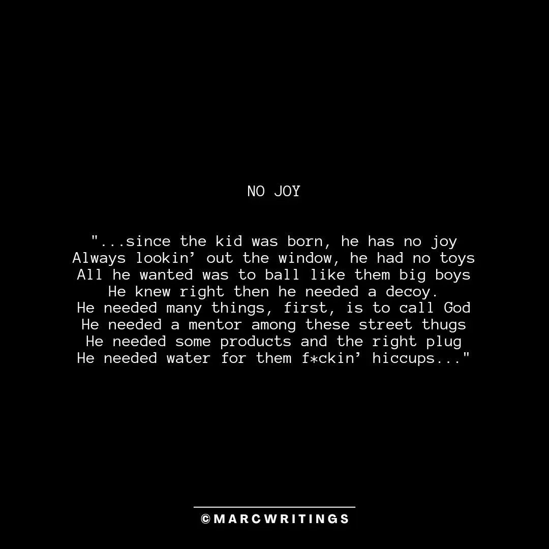 marcwritings's tweet image. He needed water for them f*ckin' hiccups. 🤧

See full piece here 👇
marcwritings.wordpress.com/2023/03/09/no-…

#marcwritings #nojoy #justlyrics #wordpress #twitter #lyricist #songwriter #iwrite #poetry #music #explore #explorepage #viral #viralpost #homepage #trending #marcwrotethis #marcmywords