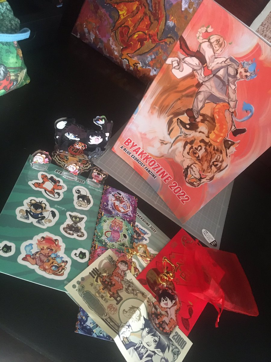 The <a href="/ByakkoZine/">ByakkoZine: A 2022 Blue Exorcist Fanzine-CLOSED</a> has arrived!!! Oh my goodness they are so cute! I can’t wait to make the Kuro crochet, just got to learn how to do crochet lol. <a href="/ByakkoZine/">ByakkoZine: A 2022 Blue Exorcist Fanzine-CLOSED</a> you guys have done amazing!