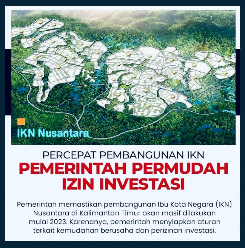 riskile08216142's tweet photo. Pembangunan IKN Nusantara akan menjadi magnet baru untuk berinvestasi. Hal ini terbukti dari banyaknya investor lokal dan internasional yang sudah dan akan terlibat dalam proses pembangunan IKN Nusantara.

#KotaDuniaUntukSemua
#IKNSejahterakanIndonesia
#IKNPemerataanEkonomi https://t.co/XPjU0PIIsE