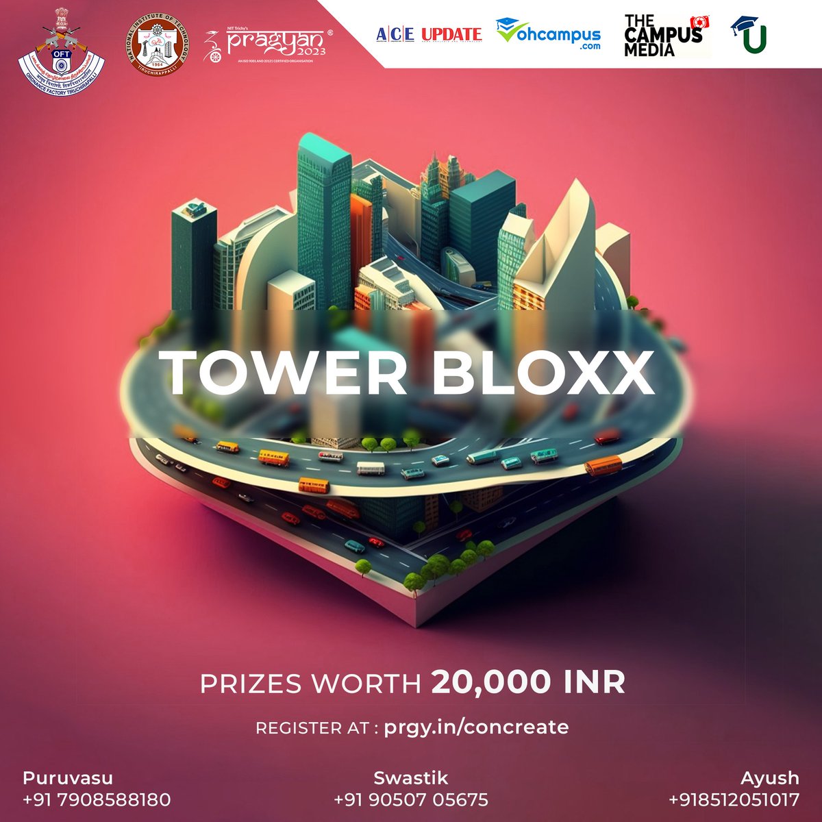 uLektz's tweet image. #Pragyan presents the #Concreate cluster, where participants can flex their #practical skills in construction and win exciting cash rewards. Collaborate with others and participate in four invigorating events at prgy.in/concreate.

#LetsCelebrateTechnology  #skills #ulektz